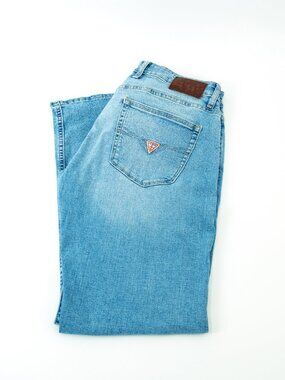 Guess Slim Straight Jeans | Light Wash Blue | Men's 32x30